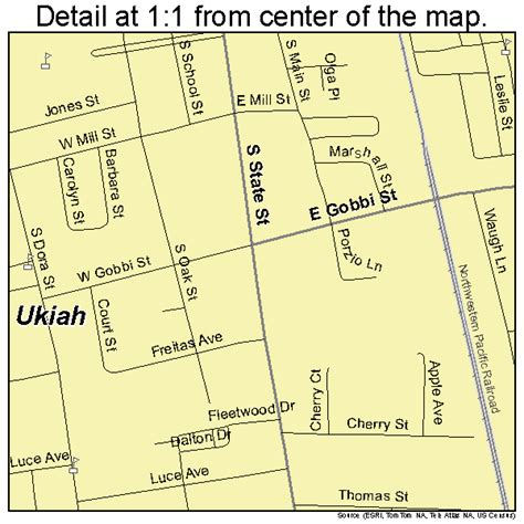 where is ukiah california located|ukiah street map.